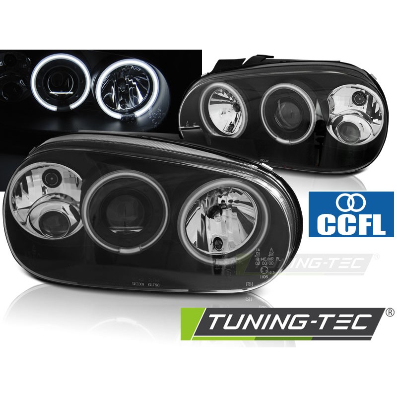 Phares ANGEL EYES CCFL Noirs VW GOLF 4 97 03