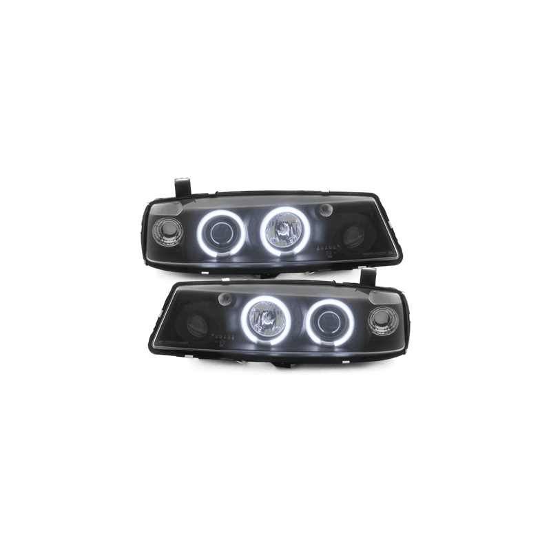 Phares Opel Calibra 90 97 Avec Anneaux Lumineux Angel Eyes CCFL Noir