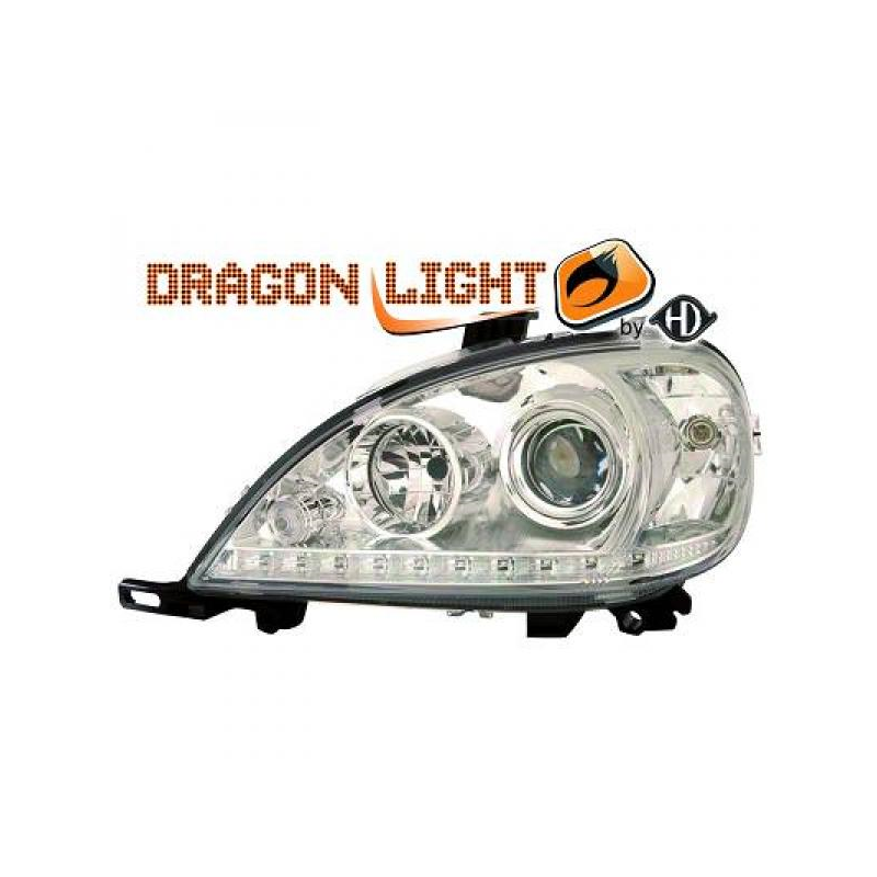 Phares Avec Feux Diurne Led Dragonlights Chrome Mercedes W