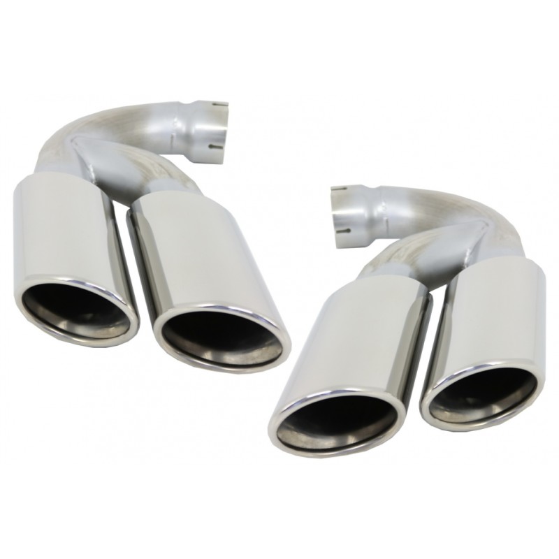 Dual Muffler Tips Exhaust Stainless Steel Tailpipes Suitable For Vw