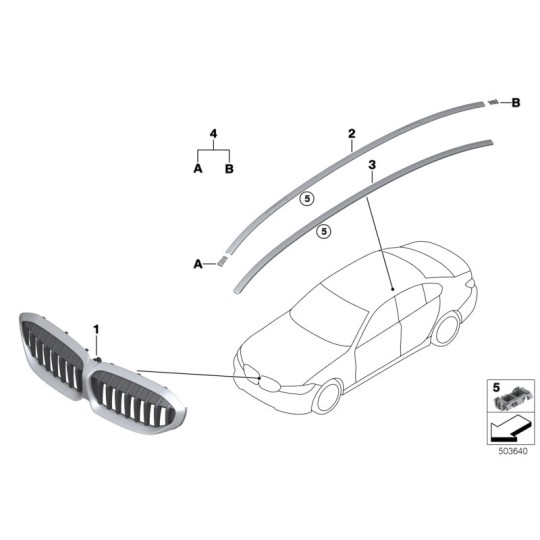 Pi Ce D Origine Bmw Grille De Calandre Avant M Shadow