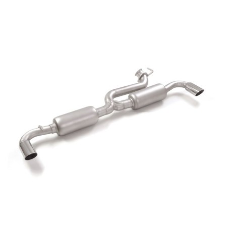 Silencieux arrière duplex en inox g/d avec sortie ronde Sport Racing 70 mm - Disponible sur commande