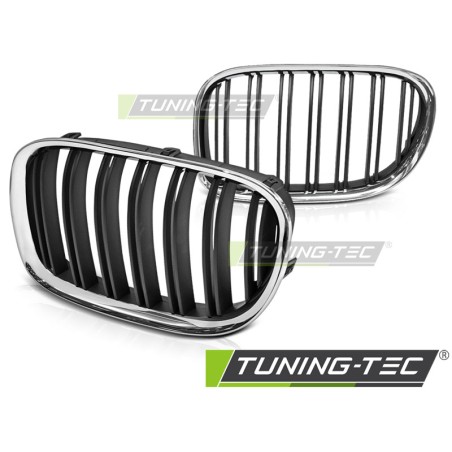 Grille noire chromée double barre compatible BMW F01 09-15