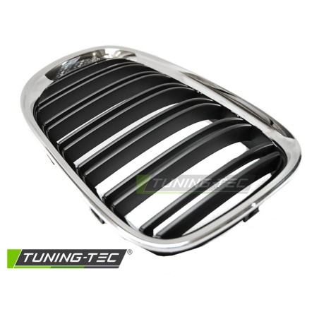 Grille noire chromée double barre compatible BMW F01 09-15