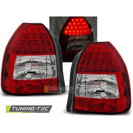 HONDA CIVIC 09.95-02.01 3D LED ROUGE BLANC