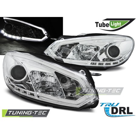 PHARES TUBE LIGHT DRL CHROME pour VW GOLF 6 10.08-12