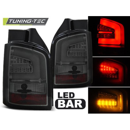 Feux arrière LED BAR fumés compatibles VW T5 04.10-15