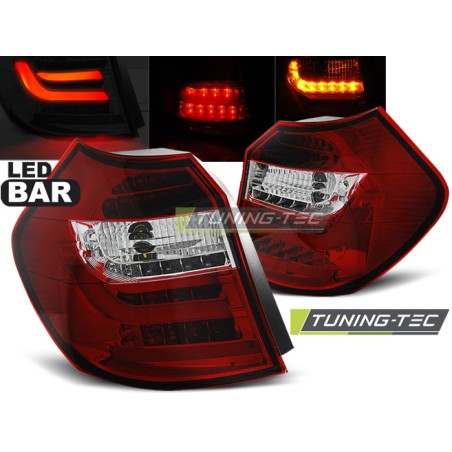 Feux arrière LED BAR rouge blanc pour BMW E87 04-08.07