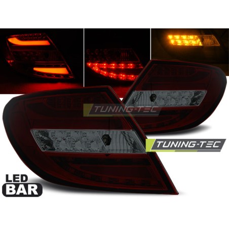 Feux arrière LED BAR rouge fumé pour MERCEDES C-KLASA W204 SEDAN 07-10