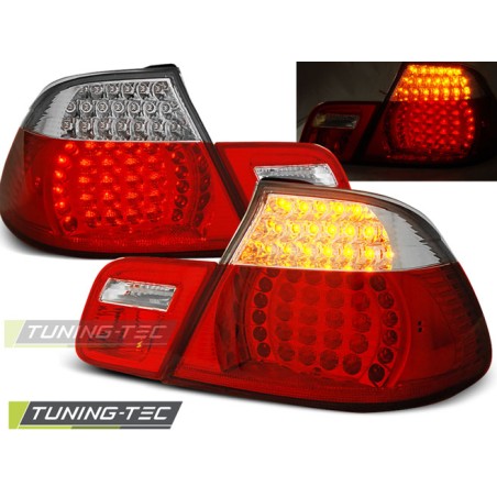 Feux arrière LED rouge blanc pour BMW E46 04.99-03.03 Cabrio