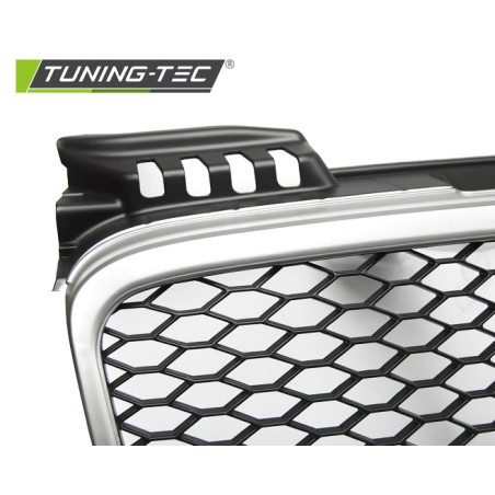 Grille sport argentée compatible avec AUDI A4 (B7) 11.04-03.08