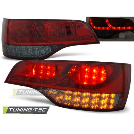 Feux arrière LED rouge fumé pour AUDI Q7 06-09