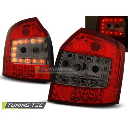 Feux arrière LED rouge fumé pour AUDI A4 10.00-10.04 AVANT