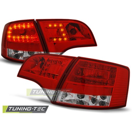 LED TAIL LIGHTS RED WHITE fits AUDI A4 B7 11.04-03.08 AVANT