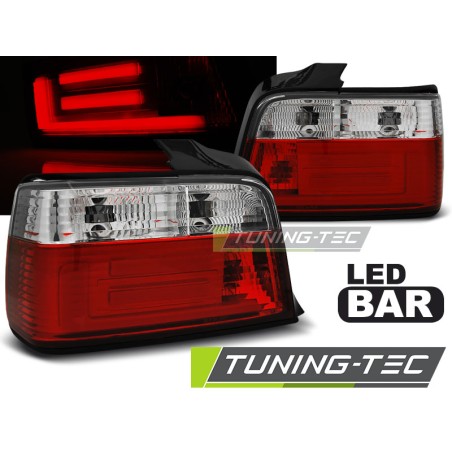 Feux arrière LED BAR rouge blanc pour BMW E36 12.90-08.99 berline