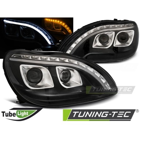 HEADLIGHTS TUBE LIGHT BLACK fits MERCEDES W220 S-KLASA 09.98-05.05