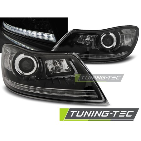 HEADLIGHTS DAYLIGHT BLACK fits SKODA OCTAVIA 09-12