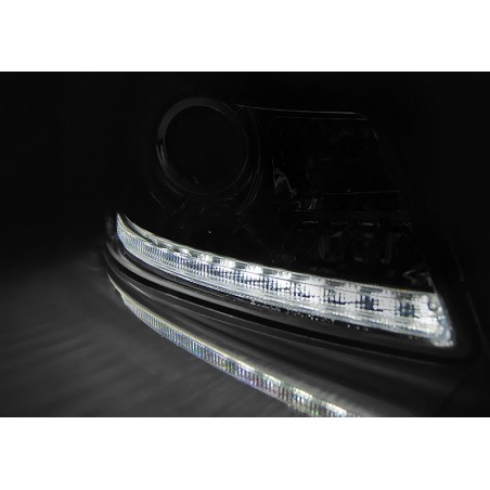 HEADLIGHTS DAYLIGHT BLACK fits SKODA OCTAVIA 09-12