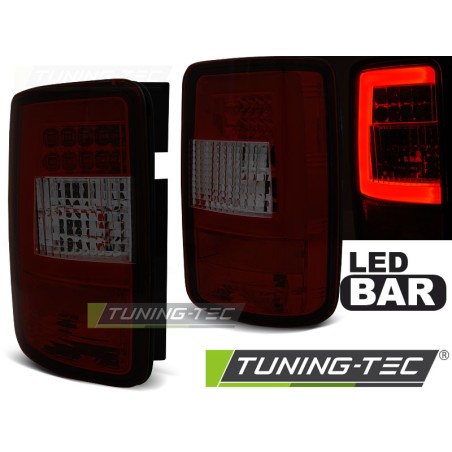 Feux arrière LED BAR rouge fumé pour VW CADDY 03-03.14