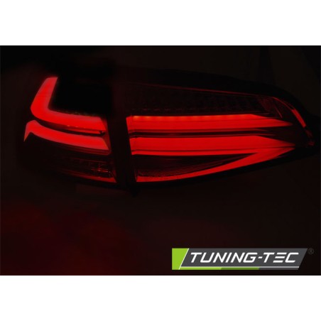 Feux arrière LED BAR rouge fumé pour VW GOLF 7 13-17