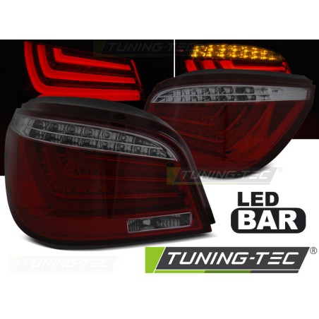 Feux arrière LED BAR rouge fumé pour BMW E60 07.03-02.07