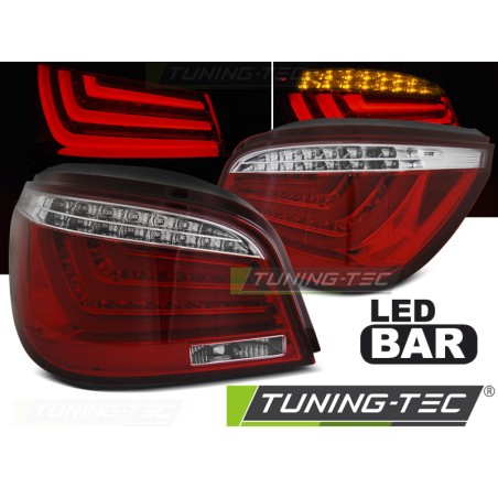 Feux arrière LED BAR rouge blanc pour BMW E60 07.03-02.07