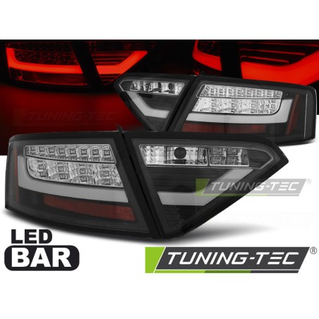 Feux arrière LED BAR noirs compatibles AUDI A5 07-06.11