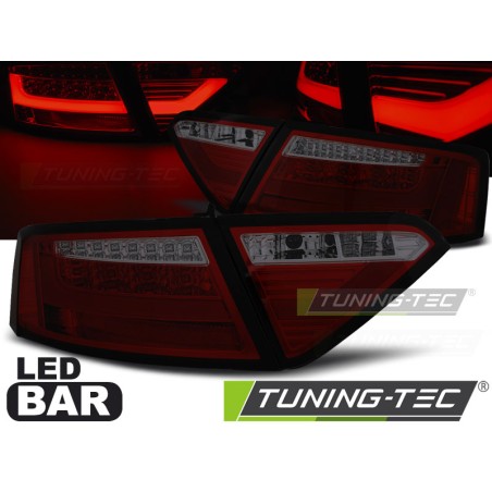 Feux arrière LED BAR rouge fumé pour AUDI A5 07-06.11