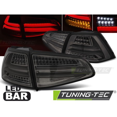 Feux arrière LED BAR fumés compatibles VW GOLF 7 13-17