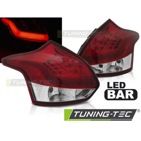 FORD FOCUS 3 11-10.14 HATCHBACK ROUGE BLANC LED BAR