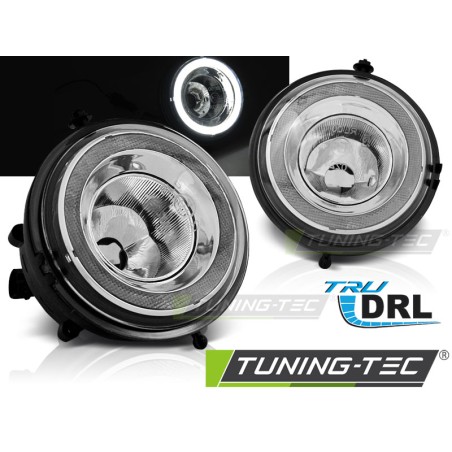 Feux de brouillard ANGEL EYES LED DRL pour BMW MINI COOPER R55, R56, R57