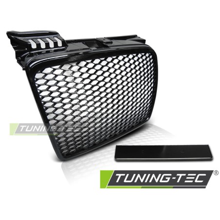 Grille Sport Noir Brillant compatible avec Audi A4 (B7) 11.04-03.08