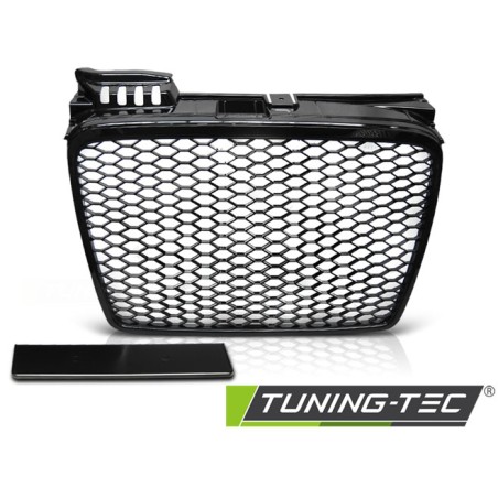 Grille Sport Noir Brillant compatible avec Audi A4 (B7) 11.04-03.08