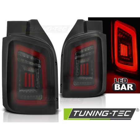 Feux arrière LED BAR fumé noir rouge pour VW T5 04.03-09 / 10-15