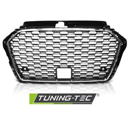 Grille Sport Chrome Noir pour AUDI A3 (8V) 17-