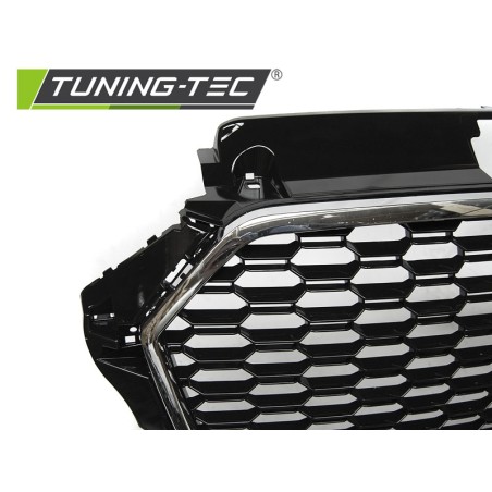 Grille Sport Chrome Noir pour AUDI A3 (8V) 17-