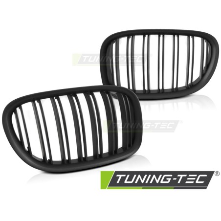 Grille noire mate double barre compatible BMW F01 09-15