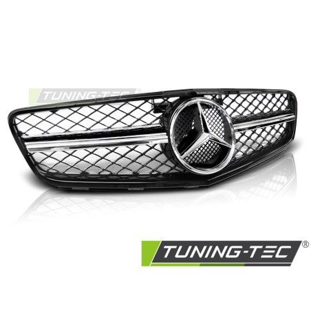 Grille Sport Noir Brillant Chrome compatible Mercedes W204 07-14