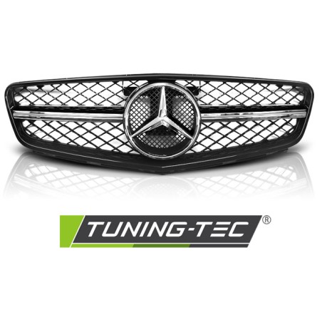 Grille Sport Noir Brillant Chrome compatible Mercedes W204 07-14