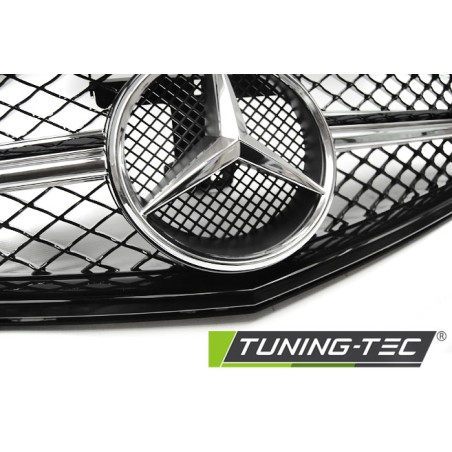 Grille Sport Noir Brillant Chrome compatible Mercedes W204 07-14