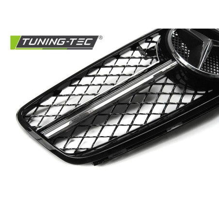 Grille Sport Noir Brillant Chrome compatible Mercedes W204 07-14