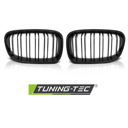 Grille noire brillante double barre look sport compatible BMW F20 F21 11-12.14