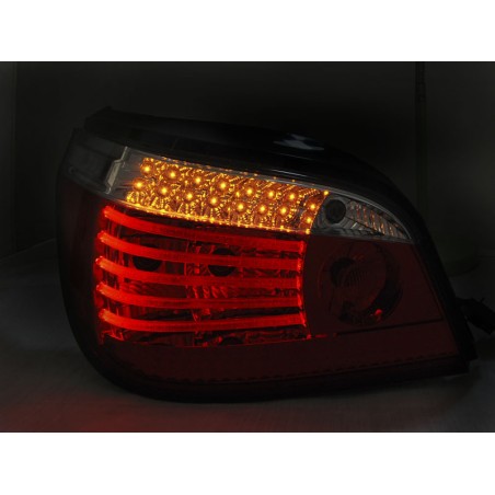 Feux arrière LED rouge blanc séquentiel pour BMW E60 07.03-07