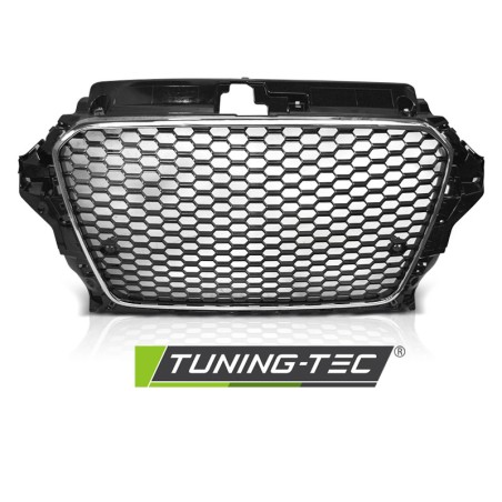 Grille Sport Chrome Noir pour AUDI A3 (8V) 12-16