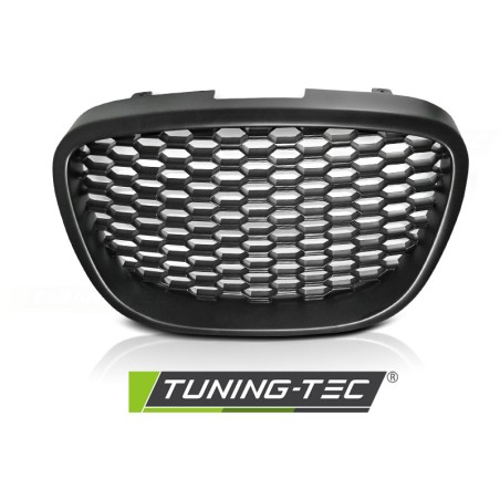 Grille design nid d'abeille noire compatible SEAT LEON / ALTEA / TOLEDO 05-09