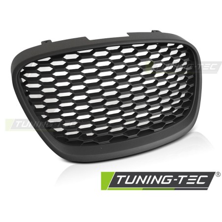 Grille design nid d'abeille noire compatible SEAT LEON 09-13