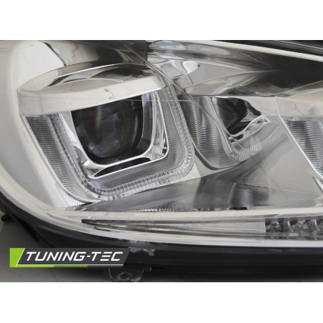 Phares U-LED DRL Chrome Séquentiel pour VW Golf 6 08-12