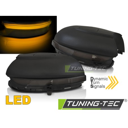 Clignotant latéral dans le rétroviseur LED séquentiel fumé compatible VW Golf 6 / Touran