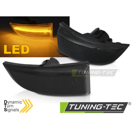 Clignotant latéral à LED séquentiel fumé pour rétroviseur compatible avec Renault Scenic III / Megane III