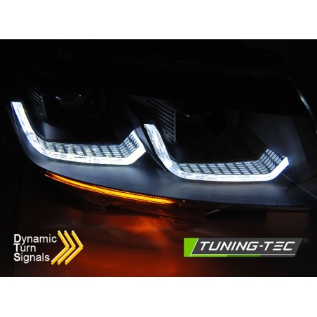 HEADLIGHTS TUBE LIGHT BLACK DRL SEQ fits VW T6.1 20-